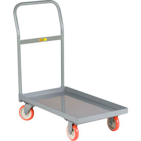 Steel Deck Platform Truck - 24 x 36 - Lip Edge - Polyurethane