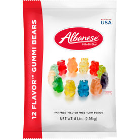 12 Flavor Assorted Gourmet Gummi Bears, 5 lb