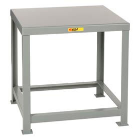 Stationary Machine Table W/ Angled Leg, Steel Square Edge, 30"Wx16"Dx30"H, Gray