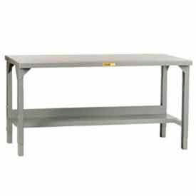 48"W x 30"D Adjustable Welded Steel Square Edge Workbench w/Open Base