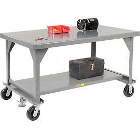 Welded Steel Mobile Workbench, 72 x 36", 7 Gauge