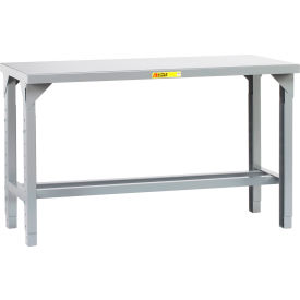 72"W x 36"D Steel Square Edge, Adjustable Welded Workbench w/Open Base