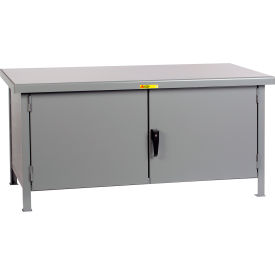 Storage Workbench w/ Steel Square Edge Top, 72"W x 36"D, Gray