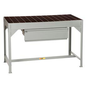 Welder's Table with Grated Top, Catch Pan & Drawer - 51"W x 24"D x 34"H