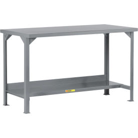 Welded Steel Workbench - Steel Top & Shelf - 60"W x 30"D x 36"H