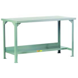 Welded Steel Workbench - Steel Top & Shelf - 60"W x 36"D x 36"H