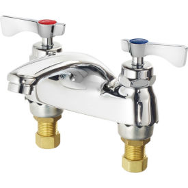 4" Deck Mount Lavatory Faucet with Cast Spout