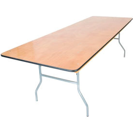 Commercial Wood Folding Banquet Table, 96'' x 48'', Vinyl Edge - Titan Series