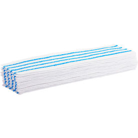 Disposable Microfiber Pad, White/Blue, 4-3/4X19, 50/pk, 3 Packs/Carton