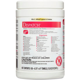 Clorox Healthcare Dispatch Cleaner Disinfectant Towels, 6 3/4 X 8, 150/Can