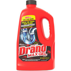 Max Gel Clog Remover, Bleach Scent, 80 Oz. Bottle, 6/Carton