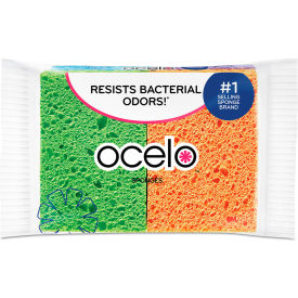 Vibrant Color Sponges, 4-3/4X 3X3/5, Assorted Colors, 4/Pack