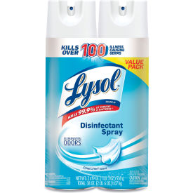 Disinfectant Spray, Crisp Linen, 19 Oz. Aerosol Spray, 2/Pack, 4 Packs/Carton