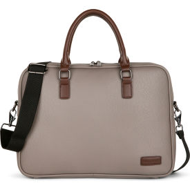 Contrast Collection Briefcase Bag, Fits Most 14" Laptop, Gray