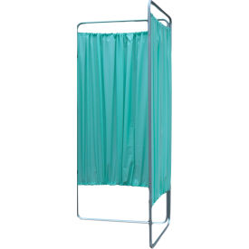 King Economy 4 Section Privacy Screen, 126"W x 67.5"H, Silver