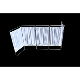 King Economy 5 Section Privacy Screen, 157.5"W x 67.5"H, Silver