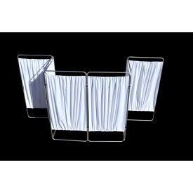King Economy 6 Section Privacy Screen, 189"W x 67.5"H, Silver