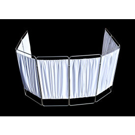 8 Section Privacy Screen, 252"W x 67.5"H, Silver