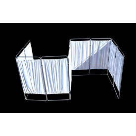 King Economy 10 Section Privacy Screen, 315"W x 67.5"H, Silver