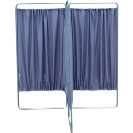 King Economy 3 Section With "T" Hinge Privacy Screen, 94.5"W x 67.5"H, Silver