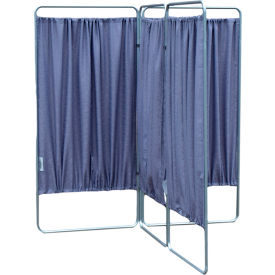 King Economy 4 Section With "T" Hinge Privacy Screen, 126"W x 67.5"H, Silver