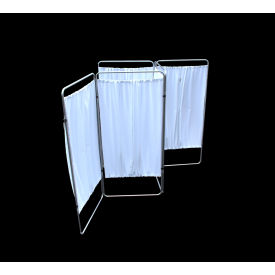 5 Section With "T" Hinge Privacy Screen, 157.5"W x 67.5"H, Silver