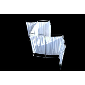 King Economy 8 Section With "T" Hinge Privacy Screen, 252"W x 67.5"H, Silver