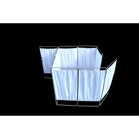 King Economy 9 Section With "T" Hinge Privacy Screen, 283.5"W x 67.5"H, Silver