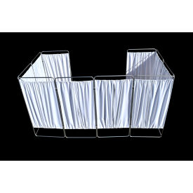 King Economy 10 Section With "T" Hinge Privacy Screen, 315"W x 67.5"H, Silver