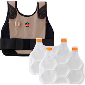 Chill-Its Phase Change Cooling Vest, FR Protection, Khaki, S/M