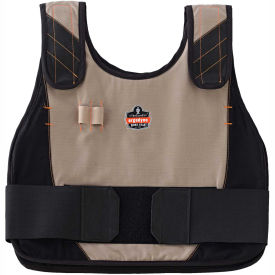 Chill-Its 6225 Phase Cooling Vest Only, FR Protection, Khaki, S/M