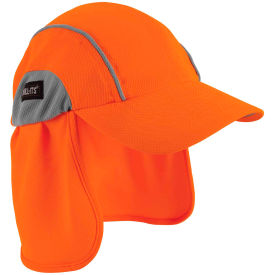 Chill-Its 6650 High Performance Hat W/ Neck Shade, Orange, One Size