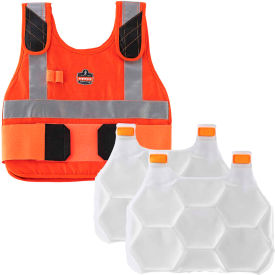 Phase Change Cooling Vest, FR Protection, Orange, S/M