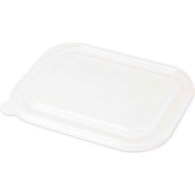PLA Lids for Fiber Containers, 8.8 x 6.9 x 0.8, Clear