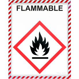 Magnetic Safety Striped Document Frame, Assorted, 9" x 12", 16/Box