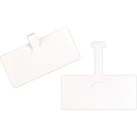 Wire Rack Shelf Tag, Side Load, 3-1/2" x 1-1/2", White, 10/Pack