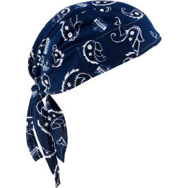 Chill-Its 6615 High-Performance Dew Rag, Navy Western, One Size