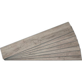 47.7"L x 7.2"W Vinyl Wall Plank, Gray Oak, 7 Pack