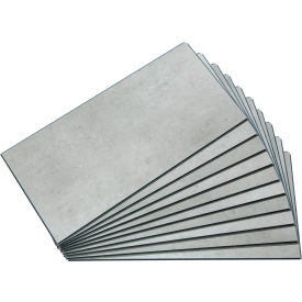 Vinyl Wall Tile, Frost Nickel, 10 Pack