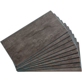 23.2"L x 11.1"W Vinyl Wall Tile, Ashen Slate, 10 Pack