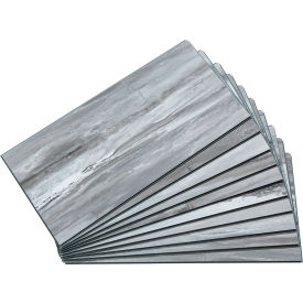 23.2"L x 11.1"W Vinyl Wall Tile, Hermitage Granite, 10 Pack