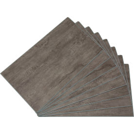 25.6"L x 14.8"W Vinyl Wall Tile, Ashen Slate, 8 Pack