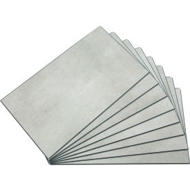 25.6"L x 14.8"W Vinyl Wall Tile, Frost Nickel, 8 Pack