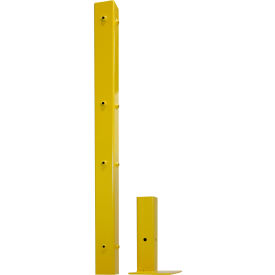 4' Tall Bolt Down Safety Netting Bollard, Removable, Yellow