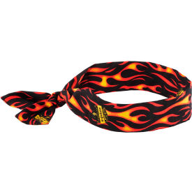 Evaporative Cooling Bandana - Tie, Flames, One Size