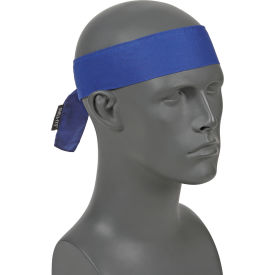 Evaporative Cooling Bandana - Tie, Solid Blue, One Size