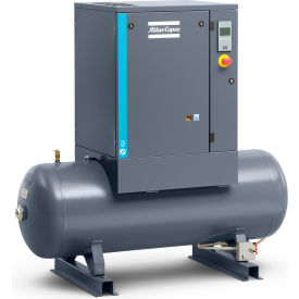 3HP Oil-Injected Rotary Screw Air Compressor, 71 Gal Tank Mount, 116PSI, 3PH 208/230/460V