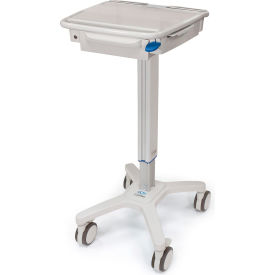 SlimCart Mobile Laptop Cart with 1 Drawer, 33-1/4" to 49-3/5"H, Gray