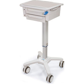 SlimCare Mobile Laptop Cart with 2 Drawers, 33-1/4" to 49-7/10"H, Gray