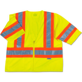 Class 3 Two-Tone Vest, Lime, 2XL/3XL